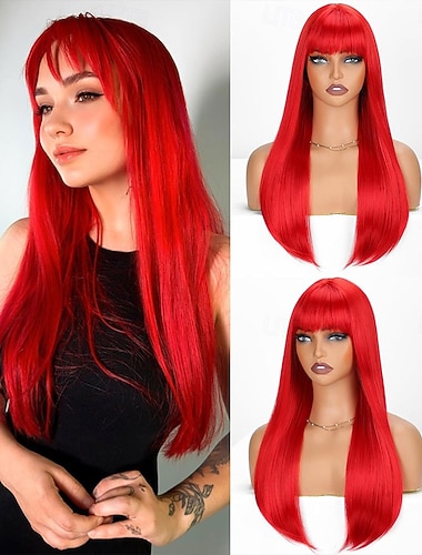  Karneváli paróka 2026 Szőke Piros Fekete Egyenes Hosszú Szintetikus fesztivál paróka Mardi Gras Felvonulás Cosplay jelmez frizura mert Női