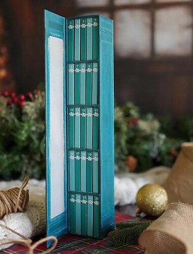 Nová mini adventní ozdoba na knihu 2025, dárkový kalendář pro milovníky literatury s 24dílným dárkem, vánoční adventní odpočet, opakovaně použitelný dárek pro milovníky knih, literární sváteční