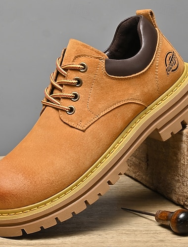  herresko i brunt kunstskinn – stilige og slitesterke, perfekte for hverdagsbruk, uformelle utflukter og helgeeventyr