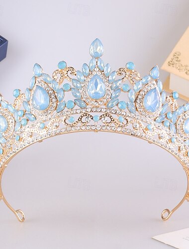  Crown Tiaras Hodepryd Legering Bryllup Bursdag Elegant søt stil Med Krystall Hodeplagg Hodeplagg