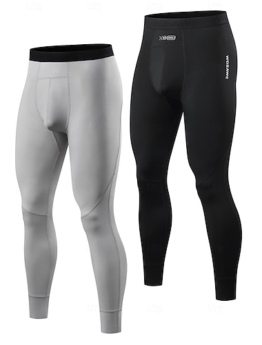  wosawe herre hurtigtørkende leggings for sykling, ski, fjellklatring, 3D-passform, fukttransporterende undertøy, lange bukser bf141