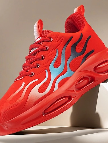  Per uomo Sneakers Scarpe da corsa Camminata Casual Maglia Confortevole Antiscivolo Traspirante Allacciatura Nero Bianco Rosso Estate Primavera Autunno