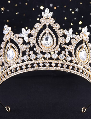  Korunní čelenky Čelenka Slitina Svatební Narozeniny Elegantní Roztomilý S Štras Křišťály Přílba Pokrývky Hlavy