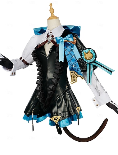  Elementær saga Lynette Anime Cosplay kostyme Cosplay-drakter Halloween Maskerade Kostume Til Dame Tenåring Voksne