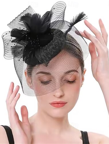  Čelenka Peří 30. léta Svatební Čajový dýchánek Dostih koktejl Elegantní Vinobraní Roztomilý S Peří Přílba Pokrývky Hlavy