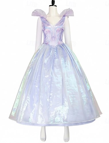  魔女 グリンダ ドレス プロムドレス 冒険映画 女性用 成人 ハロウィーン カーニバル 世界本の日 性能 教育的なドレスアップ 学校行事のドレスアップ