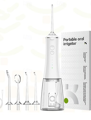 Intelligente elektrische Munddusche, tragbares Mundduschegerät zur Desinfektion und Sterilisation, integriertes Mundduschegerät für den Haushalt für Erwachsene, Tiefenreinigung von Zähnen und