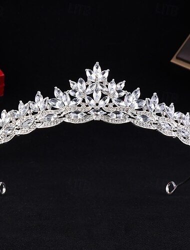  Korunní čelenky Čelenka Slitina Svatební Narozeniny Elegantní Roztomilý S Štras Přílba Pokrývky Hlavy