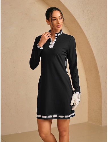  Naisten golf mekko Musta Pitkähihainen Naisten Golfasut Vaatteet Asut Vaatteet