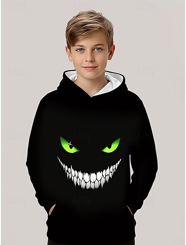  Garçons 3D Graphique Dessin animé Sweat à Capuche Pull manche longue Impression 3D Printemps Automne Sports Mode Streetwear Enfants 4-12 ans À capuche Extérieur Occasionnel Quotidien Coupe régulière