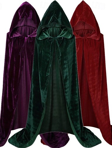  Retro vintage Punk & Gothic Middeleeuws kapmantel Omslagdoeken Heks Ranger Elf Effen Kleur Kostuum Voor heren Dames Viking Walpurgisnacht Halloween Carnaval Maskerade Feest / Uitgaan Volwassenen