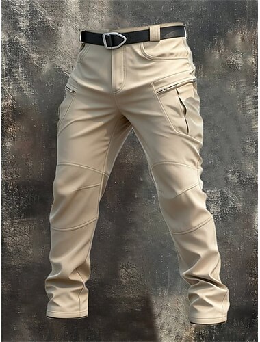  Herren Cargo-Hosen Hose Taktische Hose Mehrere Taschen Einfarbig Wasserdicht Winddicht Volle Länge Outdoor Täglich Ferien Streetwear Stilvoll Blau Cachi scuro Unelastisch