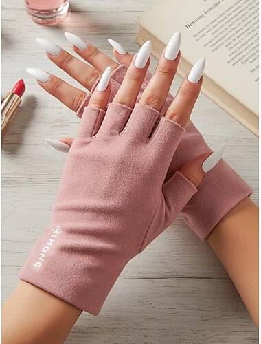  Guantes sin dedos cálidos para mujer - varios colores, material de poliéster ligero, prácticos y cómodos para actividades al aire libre y en interiores.