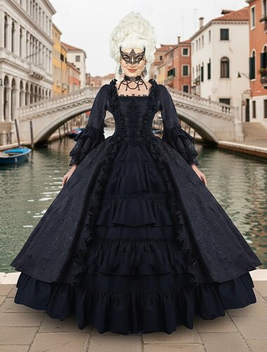  Conjunto vintage gótico rococó maxi vestido máscara cosplay perucas princesa shakespeare vestido de baile fantasia feminino real halloween carnaval baile de máscaras carnaval halloween carnaval de veneza vestido máscara adulto