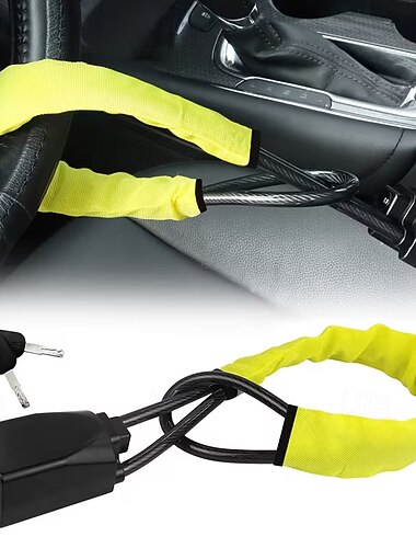  Univerzális kormányzár - kompakt, többfunkciós autós biztonsági eszköz, amely a legtöbb járműhöz, terepjáróhoz és golfkocsihoz alkalmas