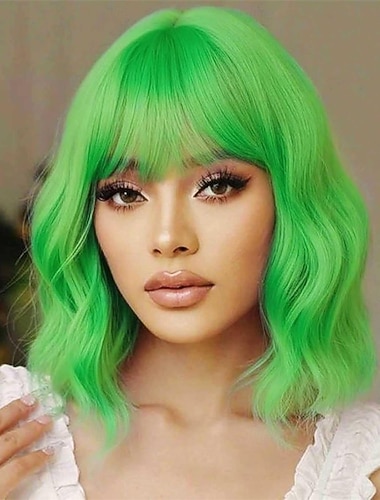  Perruque de carnaval 2026 Rose Bleu Violet Bouclé Bob Court Perruque synthétique de festival Mardi Gras Parade Coiffure de costume de cosplay pour Femmes