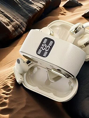  Écouteurs TWS en ear  clip-on mode couple stéréo Hi-Fi bass écouteurs ENC HD appel compatibles avec Android et iPhone écouteurs intelligents pour le sport cadeau de Saint-Valentin