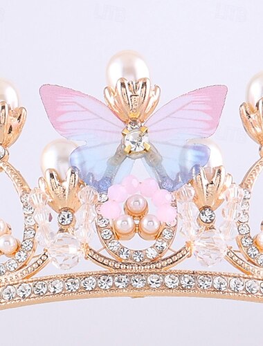  Crown Tiaras Hodepryd Legering Bryllup Bursdag Elegant søt stil Med Rhinsten Hodeplagg Hodeplagg