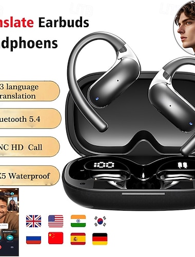  fordító fejhallgató nyitott fülű ows fülhallgató bluetooth 5.4 vezeték nélküli fejhallgató érintésvezérlésű tws fülhallgatók