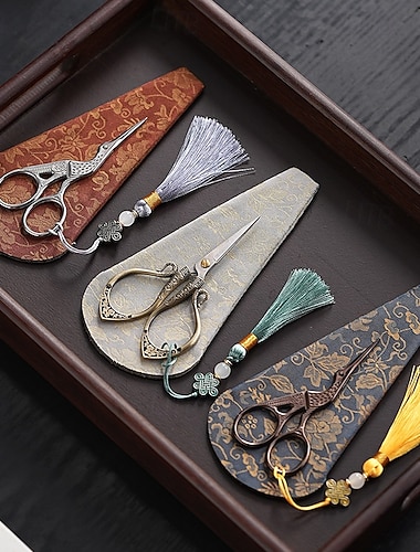  Schere aus Kupfer und Edelstahl im Vintage-Stil, perfekt für Garn-, Stick- und Nähprojekte