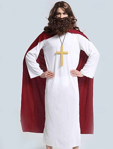  イエス キリスト降誕のヨセフ コスチューム ファンシーコスチューム クリスマスページェントコスチューム 男性用 コスプレ衣装 クリスマス･コスチューム 大人 クリスマス 新年 性能 パーティー 着ぐるみ