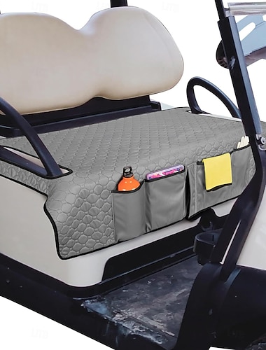  Golfwagen-Sitzbezüge, universelle Golfwagen-Sitzdecke mit 4 Vordertaschen &Rutschfester Boden, passend für 2-Personen-Golfwagen von EZGO, Yamaha, Club Car und weiteren Herstellern.