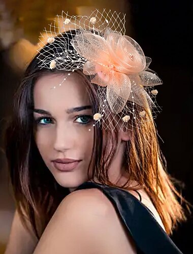  Čelenka Látka 30. léta Svatební Čajový dýchánek Dostih koktejl Elegantní Vinobraní S Peří Přílba Pokrývky Hlavy
