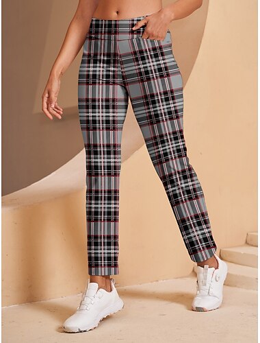  Mulheres Calças de golfe Cinzento Calças Roupas femininas de golfe, roupas, roupas, roupas