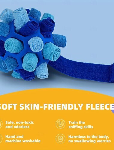  Διαδραστικό λούτρινο παιχνίδι για κατοικίδια που μυρίζει - 1 μπάλα μάσησης που στάζει τροφή για εκπαίδευση σκύλων και καθαρισμό δοντιών