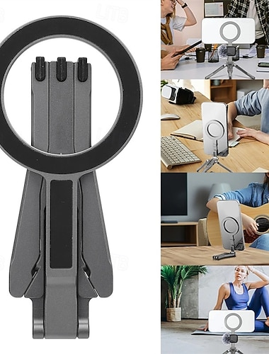  2 Pack magnetisk telefonstativ sammenleggbart selfie-stang anti-glid design utendørs fotografering spesialisert