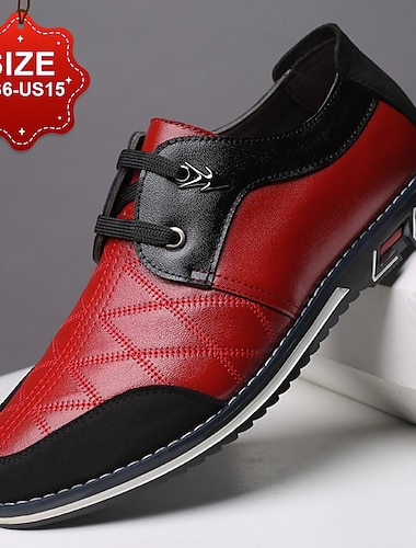  Zapatos sin cordones acolchados rojos y negros para hombre con cordones elásticos: calzado informal y moderno para salidas de fin de semana.