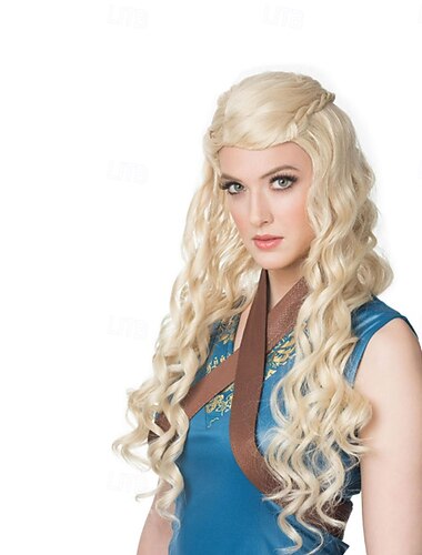  Peruca de princesa medieval para festa de carnaval