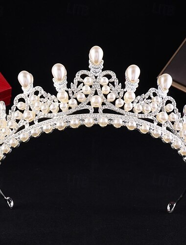  Korunní čelenky Čelenka Slitina Svatební Narozeniny Elegantní Roztomilý S Štras Perličky Přílba Pokrývky Hlavy