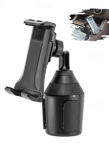  Mugghållare Telefonfäste telefonfäste för bilvindruta Spänne typ Roterbar Clamp Clip Telefonhållare för Bilar Bil Lastbil Kompatibel med iPad Mobiltelefonstillbehör