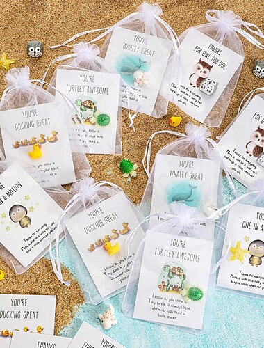  karácsonyi alkalmazotti elismerési ajándék ömlesztett formában munkatársaknak vicces karácsonyi nyeremények gyanta állat szójátékkal inspiráló üdvözlőlapok csapatmunka ápoló köszönőajándék