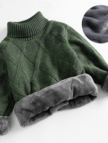  Gyerekek Fiú Garbó Tömör szín Hosszú ujj Melegen tartani Szabadtéri Divat Medence Ősz Ruhák 4-12 év