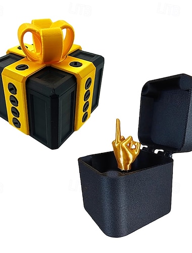  Zabawne pudełko z dowcipami, zabawne wyzwanie śrubowe z niespodzianką w postaci środkowego palca, zabawny żart, pudełko z prezentem na przyjęcie urodzinowe dla przyjaciół, kreatywna zabawka na Prima