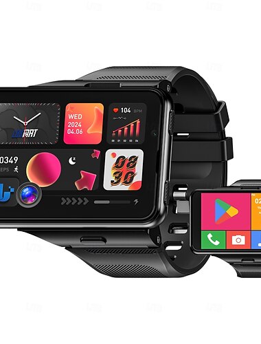  lokmat appllp max smartklokke 2,88 tommer 4g lte mobil smarttelefon skritteller kalenderkamera kompatibel med null unisex med kamera ipx-4 32mm klokkeetui