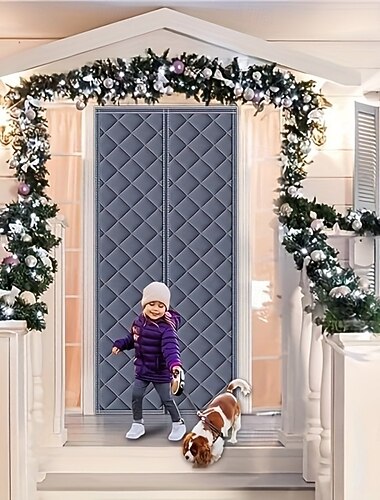  tenda magnetica per porta a zanzariera per la casa, divisorio termico antivento e isolante antizanzare, installazione senza trapano, blocco delle correnti d'aria per condizionatori da camera da letto,