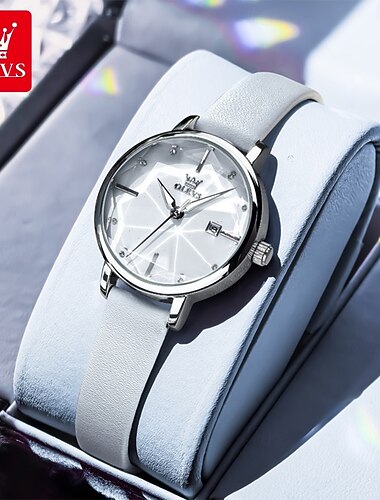  OLEVS Modny Prezent na Dzień Matki dla Zegarków Kobiecych Luksusowa Marka Oryginalny Zegarek Kwarcowy dla Pañ Wodoodporny Stal Nierdzewna Luminous Zegarki 5656