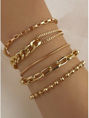  Julearmbåndsett i legering til dame – stilig og elegant, flere design i gull og sølv, perfekt for julegaver og festlige anledninger