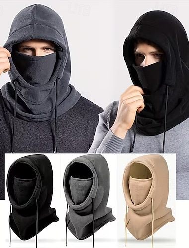  Winddichte und warme Wintermütze – atmungsaktive und isolierende Unisex-Outdoormütze mit Kordelzugverschluss und weichen, dehnbaren Ohrenklappen, ideal zum Radfahren und als Sturmhaube.