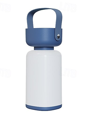  Venkovní přenosná bezdrátová LED stolní lampa s rukojetí, plynulý stmívač, vestavěná dobíjecí baterie, vodotěsná závěsná LED lucerna na kempování, ložnici, balkonový stůl, bílá a hnědá