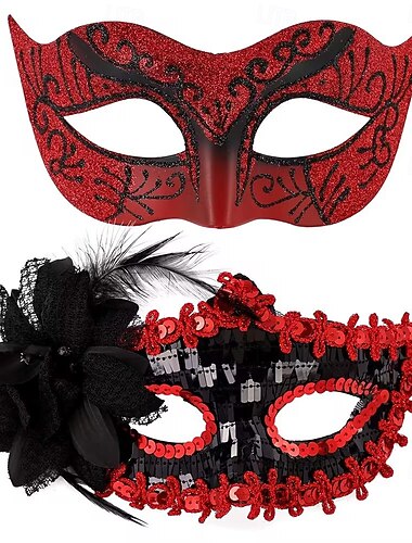  maska pro páry benátská maska dospělí pánská dámská kostýmní párty maškarní halloween karneval mardi gras snadný karnevalový kostým