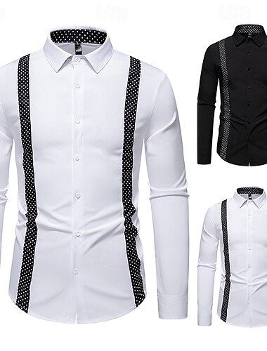  Retro / vintage Ryczące 20s 1920 roku Bluzka / koszula Gangster Świadek Dopasowany krój Strój na bal maskowy Męskie Bal maskowy Stroje na imprezy wieczorowe Biznes / Ceremonia / Wesele Wieczór