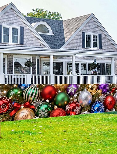  Kerst buitenbanner festivalthema fantasie decoratie vakantie tuinmuur of garagedeur kersttafereel afdekking