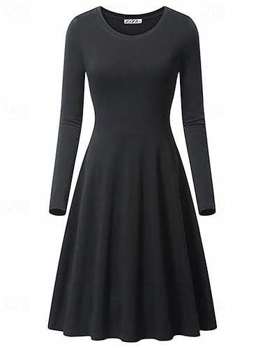  Γυναικεία Μίντι φόρεμα Φόρεμα με κουκούλα Κοντομάνικο φόρεμα Κομψό Μοντέρνα ΕΞΩΤΕΡΙΚΟΥ ΧΩΡΟΥ Διακοπές Καθημερινά Χαλαρή Εφαρμογή Σκέτο Μακρυμάνικο Στρογγυλή Ψηλή Λαιμόκοψη Μαύρο Λευκό Κίτρινο Κρασί