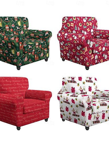  świąteczny pokrowiec na fotel i sofę – świąteczny, elastyczny pokrowiec na fotel do dekoracji salonu