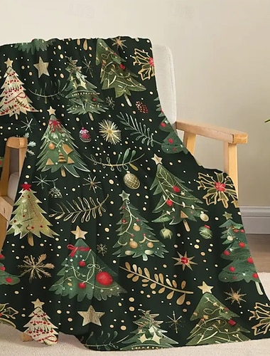  Christmas Peitto Fleece-peitot Heittohuopa sohvalle Joulukuusi Uutuus Hauska söpö tyyli 3D Sohva Sänky Koristeellinen peitto Lämmin peitto Elokuva Kodin sisustus