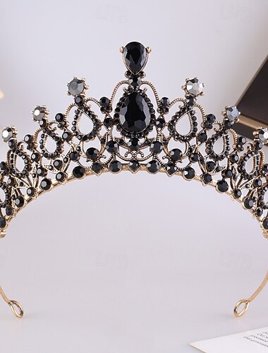  Couronnes Coiffe Alliage Mariage Anniversaire Mignon Brillant Avec Strass Cristal Casque Couvre-chef